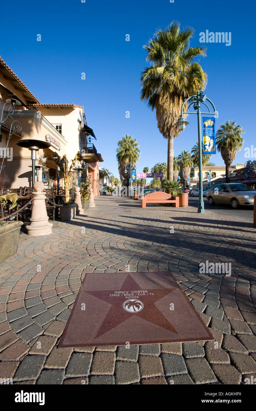 Nancy Sinatras star on the Walk of Fame in Palm Springs California USA Stock Photo