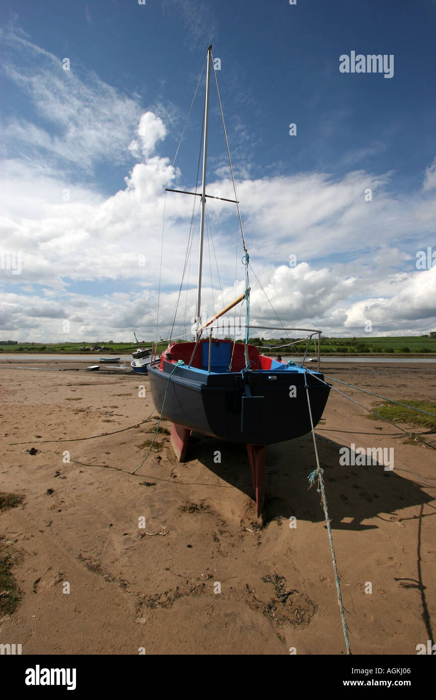 old boat low tides england Stock Photo