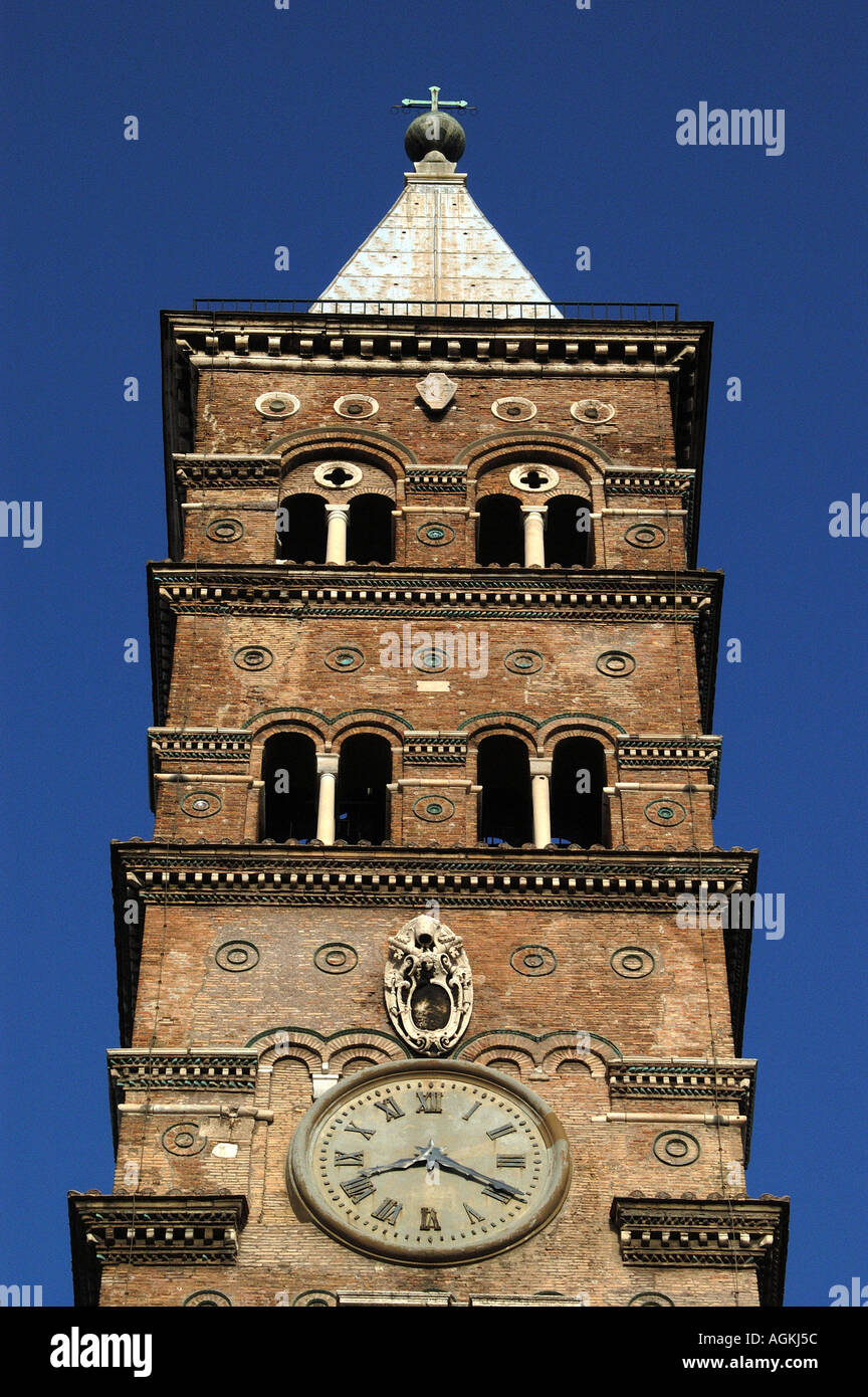Basilica di Santa Maria Maggiore bell tower, Rome Italy Stock Photo Alamy