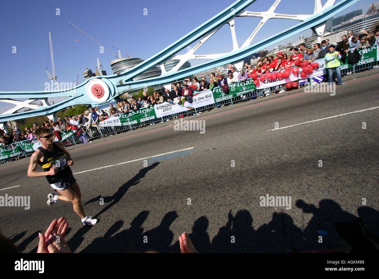 runner on london marathon event Stock Photo