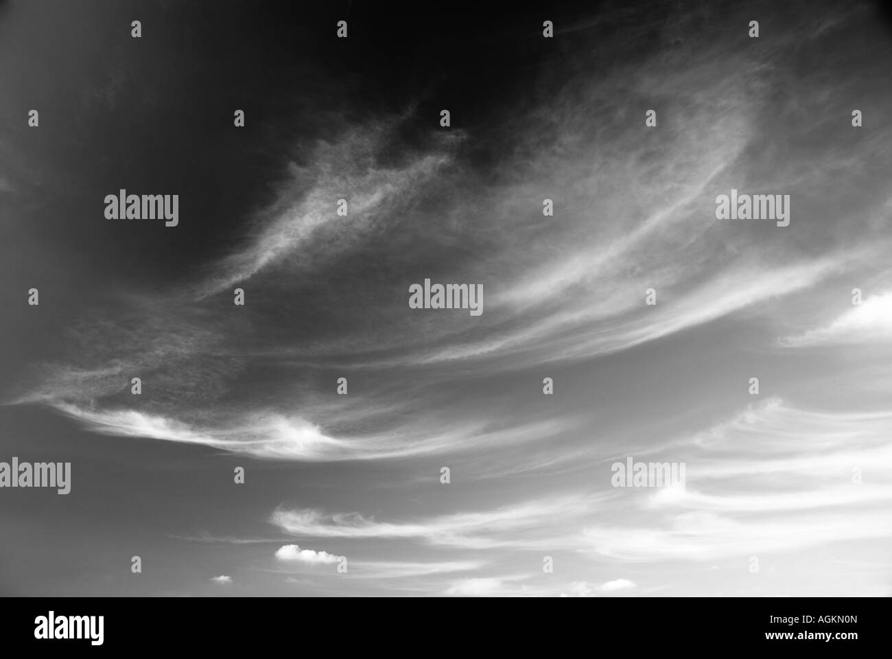 Wispy black clouds Black and White Stock Photos & Images - Alamy