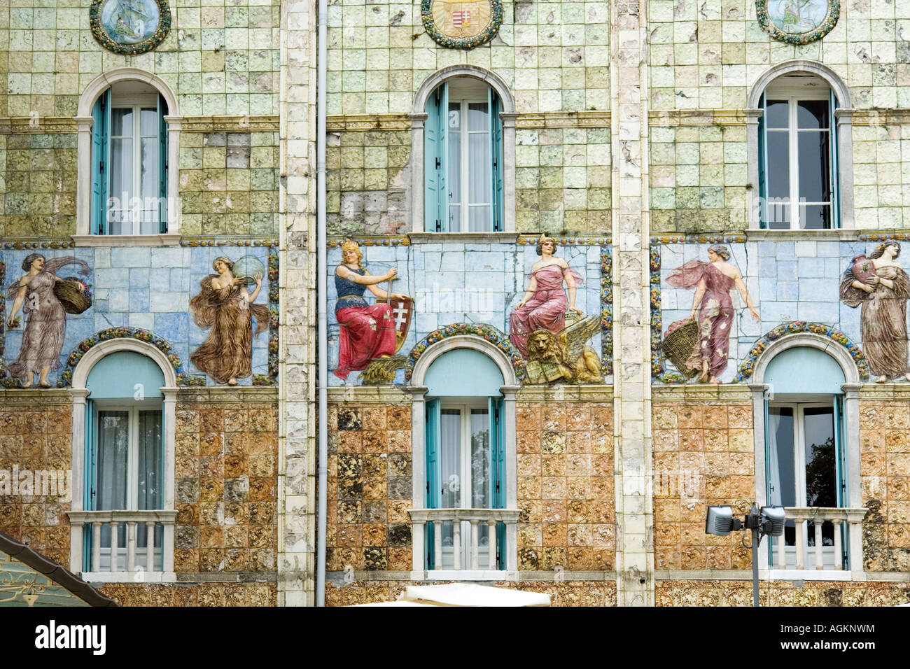 Italy Venice Lido - the Ausonia Palace Hotel Stock Photo