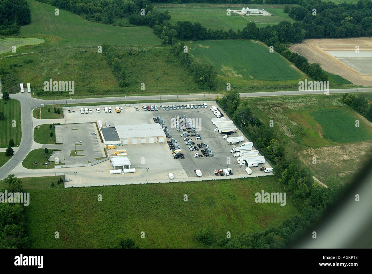 AERIAL VIEW OF A FACTORY NEAR CLEVELAND OHIO USA Stock Photo Alamy
