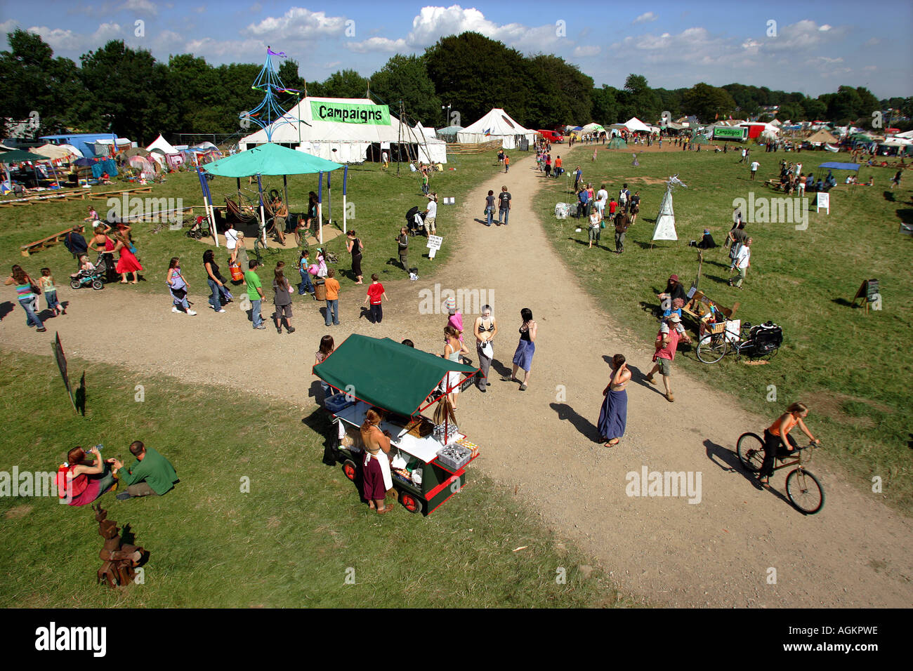 The Big Green Gathering festival near Cheddar in Somerset UK Stock