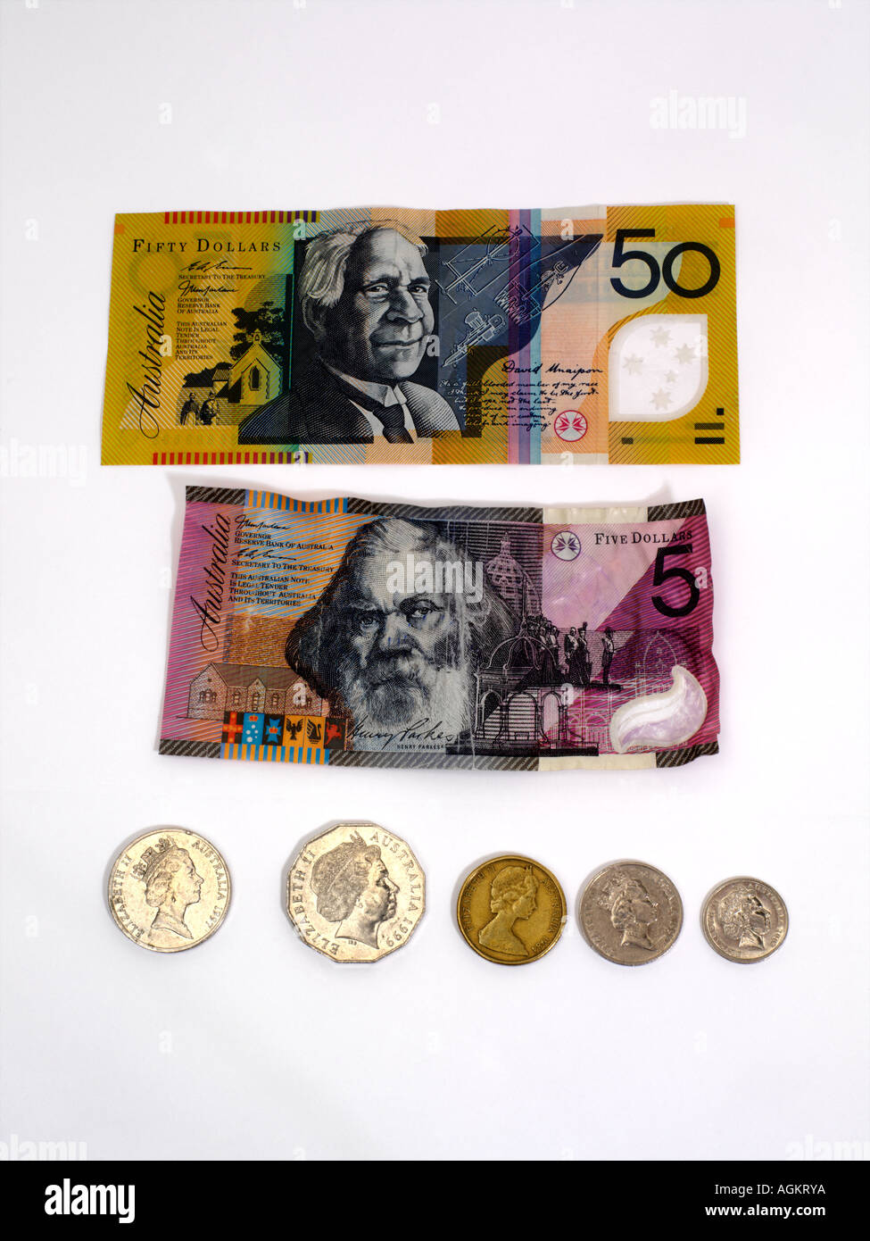 Australian Dollars Notes And Coins Fifty Dollar And Five Dollar Bill australian-dollars-notes-and-coins-fifty-dollar-and-five-dollar-bill
