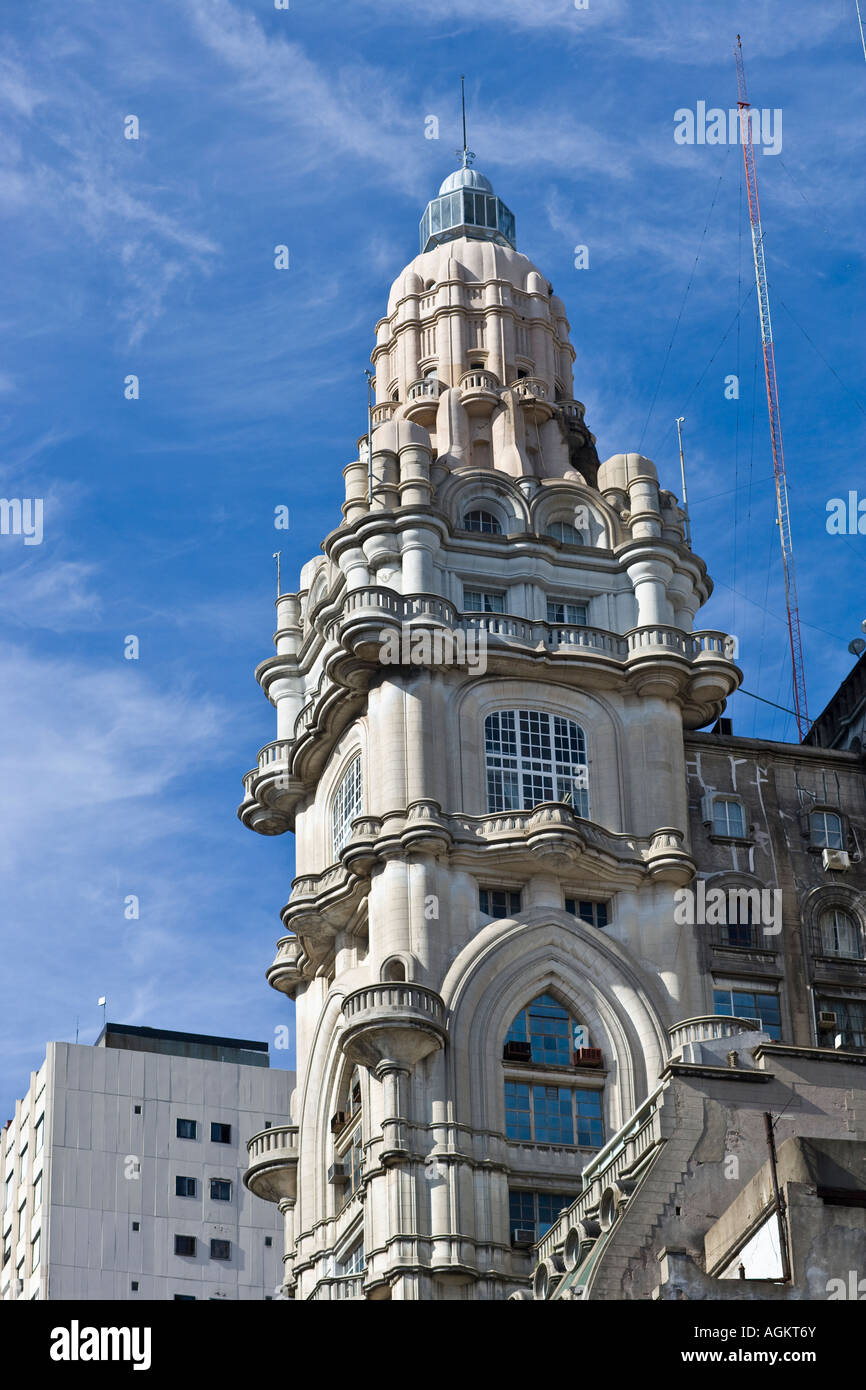 Lighthouse tower of the landmark building Palacio Barolo, Buenos Aires, Argentina Stock Photo