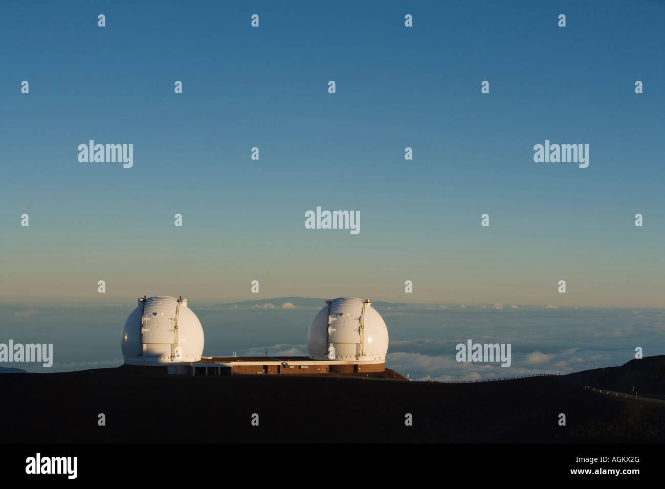 Mauna Kea Space Observatories Keck Observatories Stock Photo