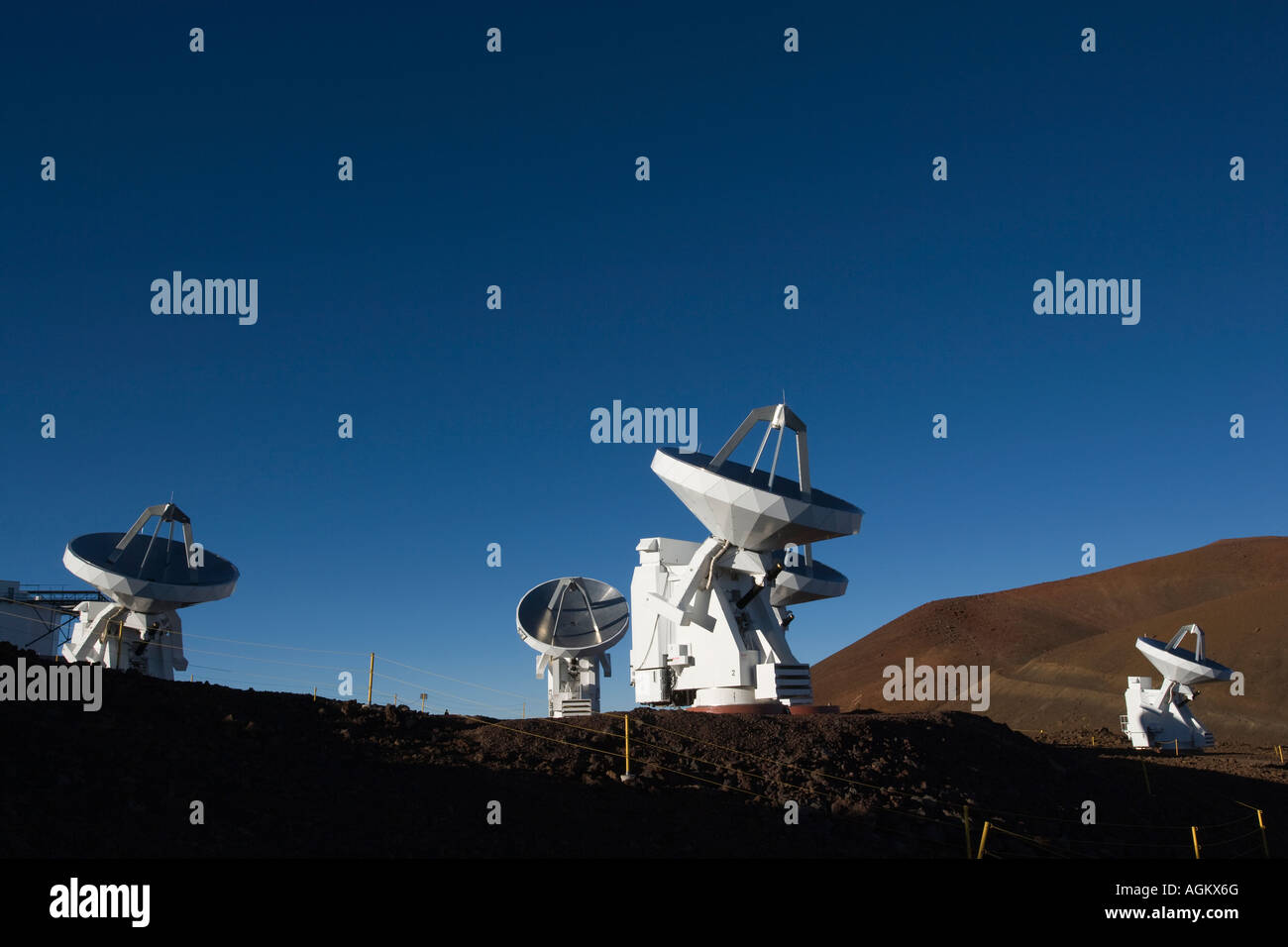 Mauna Kea Space Observatories SMA Submillimeter Array, Smithsonian Astrophysical Observatory Stock Photo