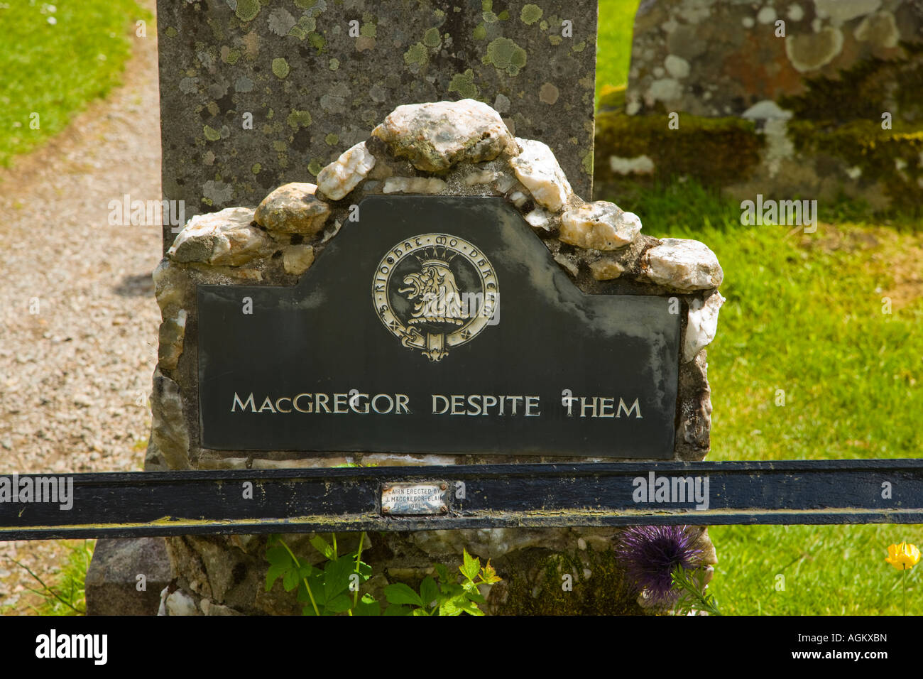 The grave of Rob Rob MacGregor Balquhidder Scotland Stock Photo