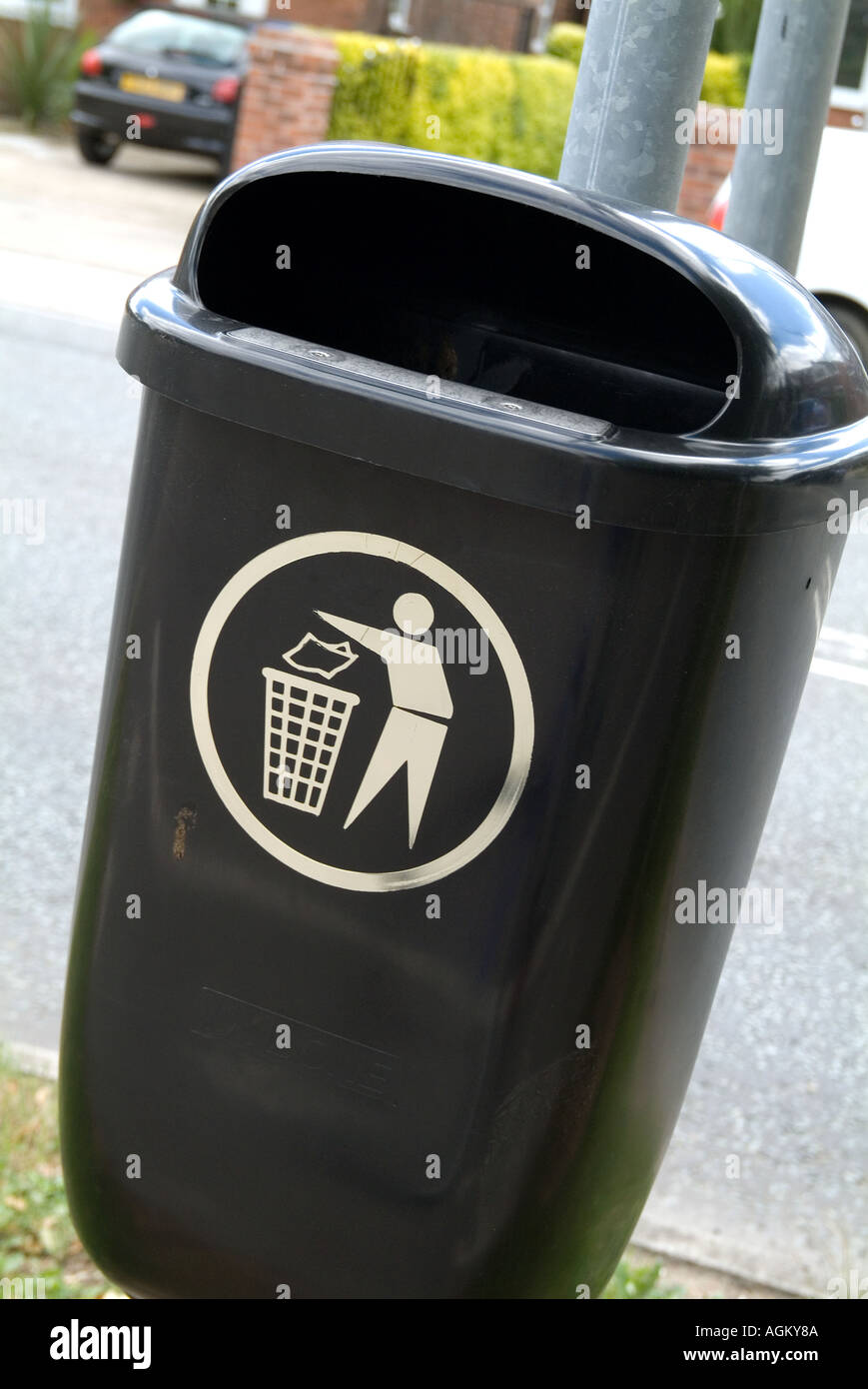 Litter bin, UK Stock Photo Alamy