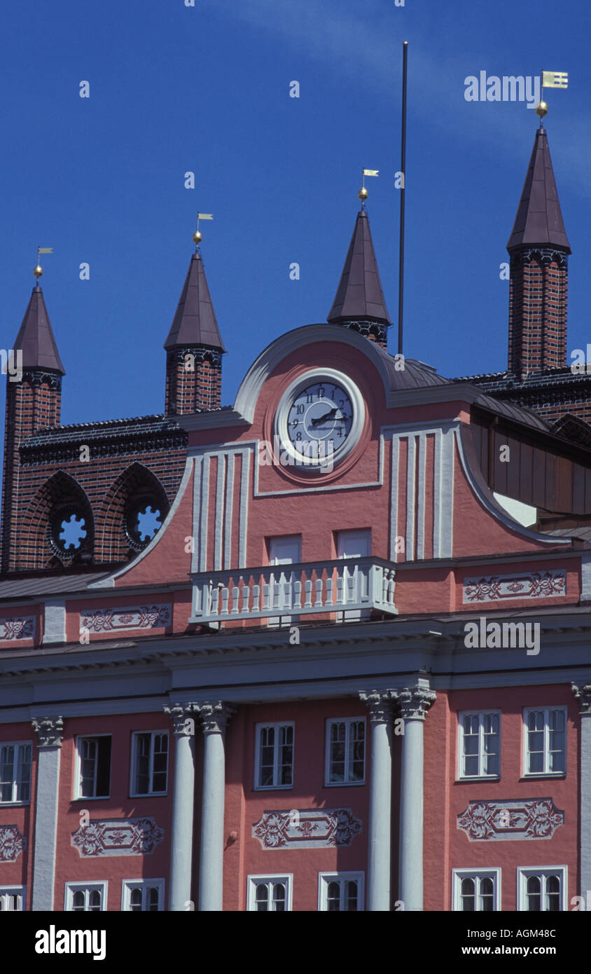 Townhall, Rostock, Mecklenburg Western Pomerania, Germany Stock Photo