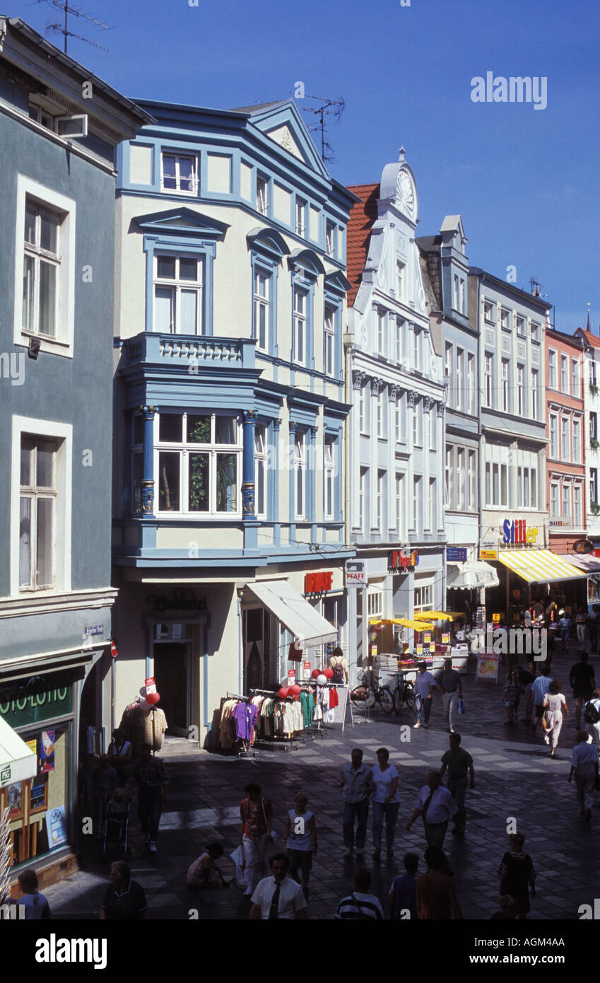 Shopping Street Kroepeliner Strasse At Rostock, Mecklenburg Western ...