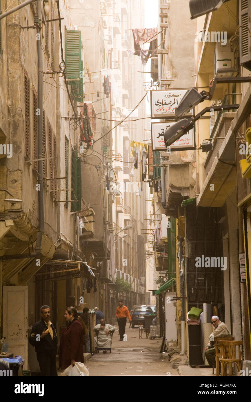 Street Scene in Alexandria Egypt Stock Photo