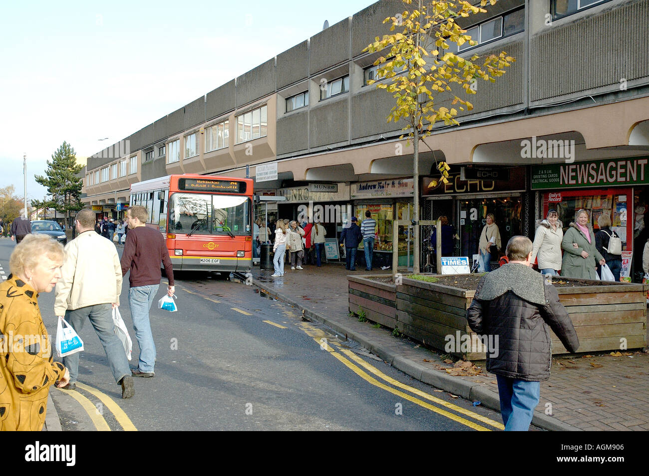 Bus Stop East Brandon Parade Motherwell Lanarkshire Scotland Stock Photo