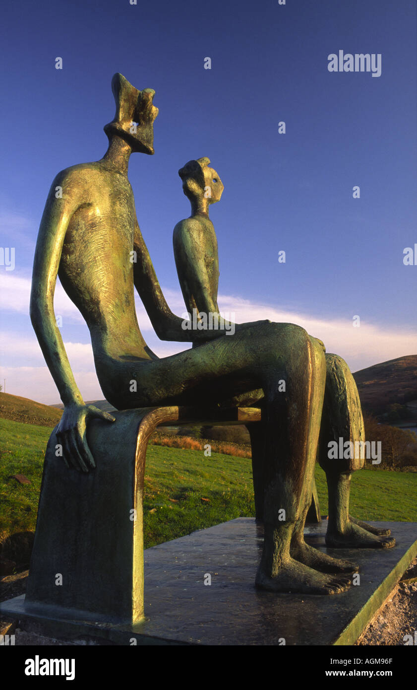 Henry Moores King and Queen at Glenkiln near Dumfries Scotland Stock Photo