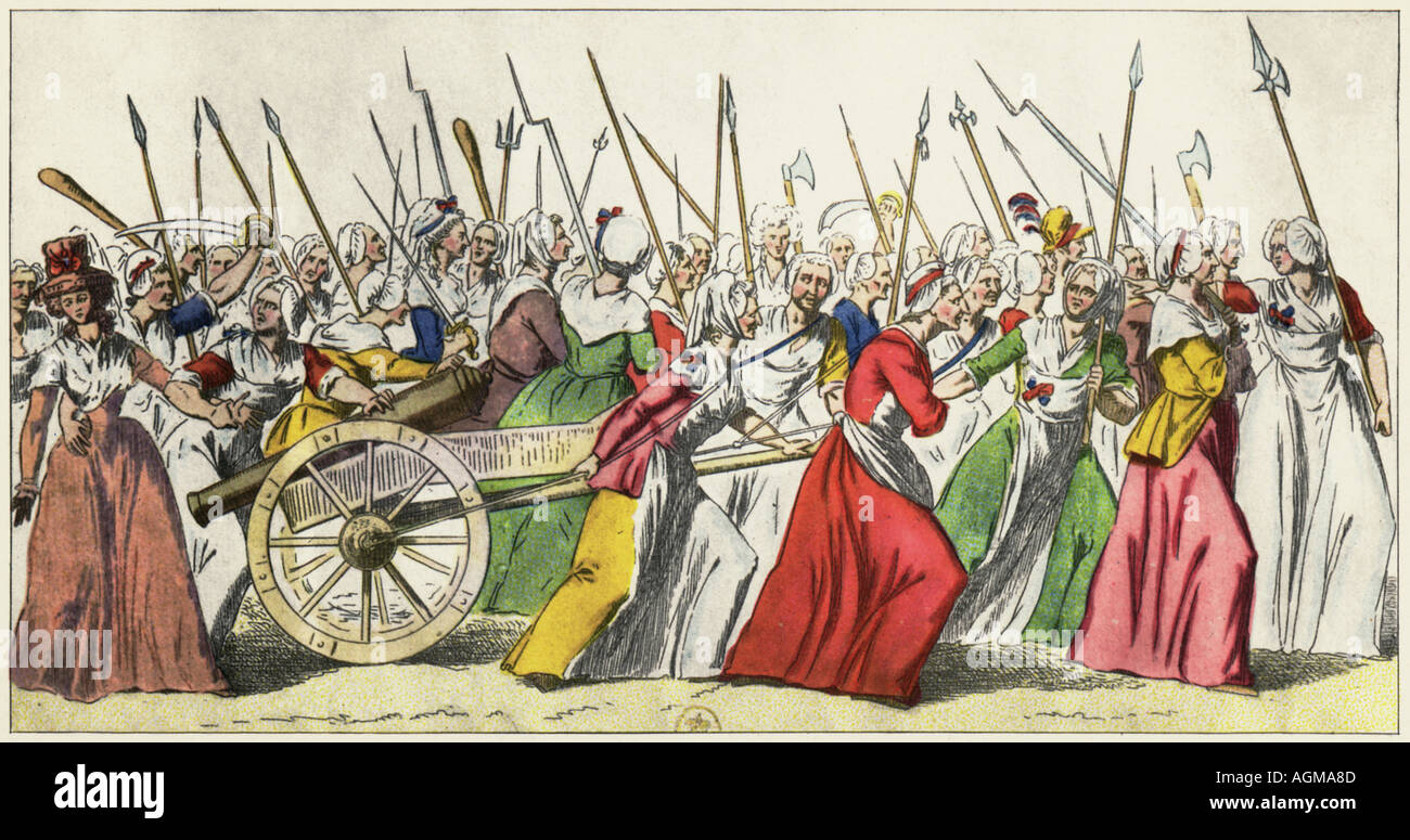 March on Versailles, France, 1789 Stock Photo
