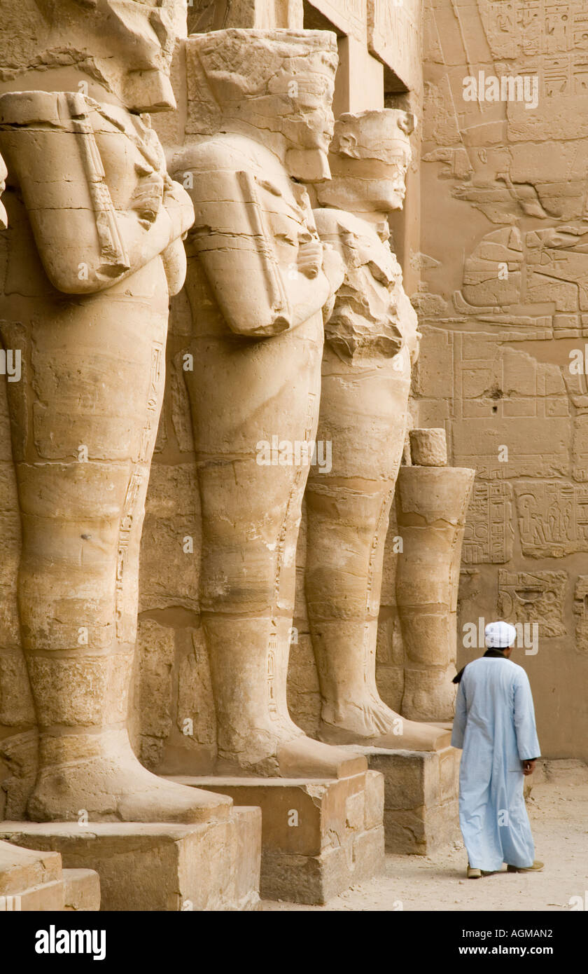 Stone Statues at Karnak Temple Egypt Stock Photo Alamy