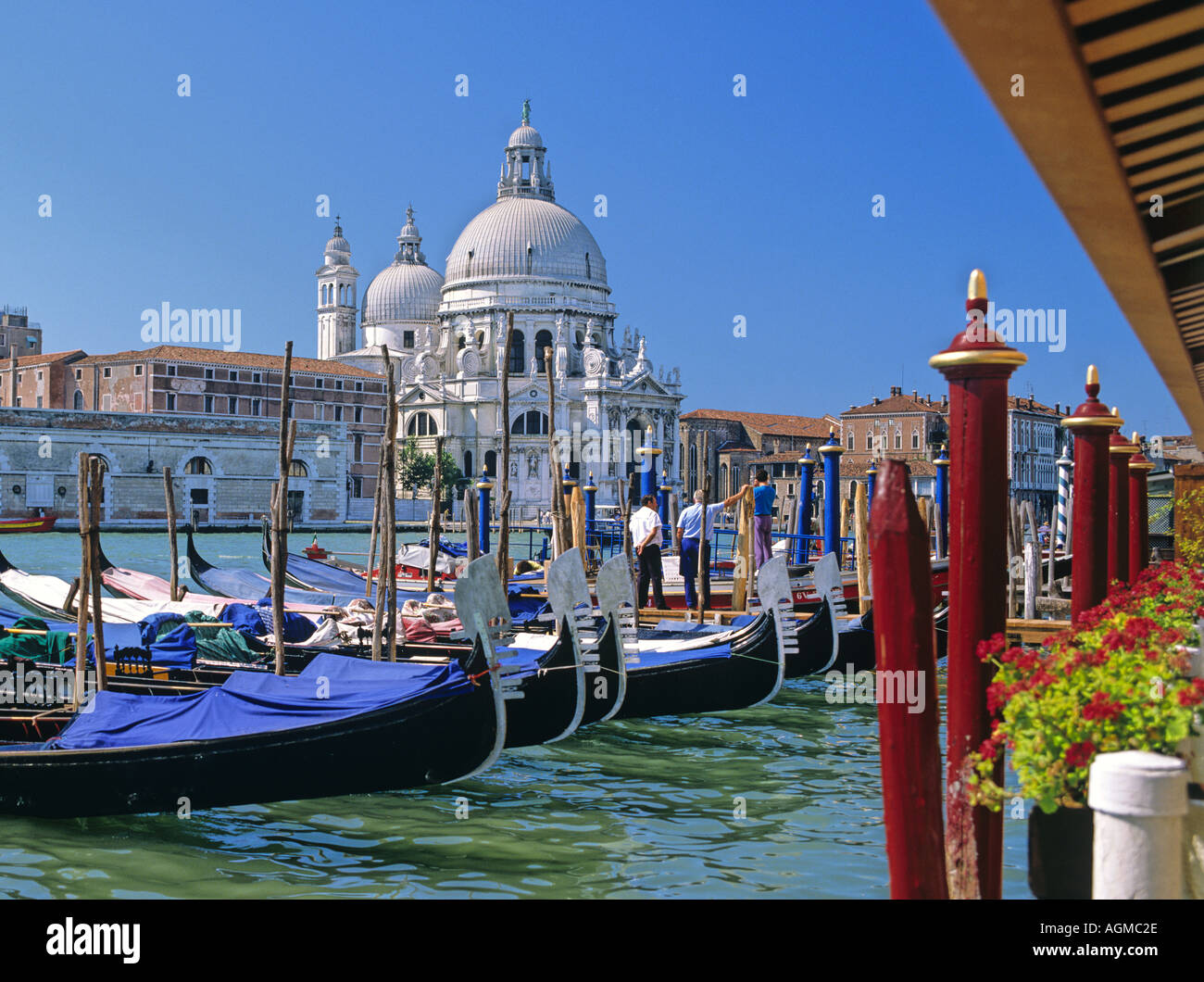 Blue gondolas in venice hi-res stock photography and images - Alamy