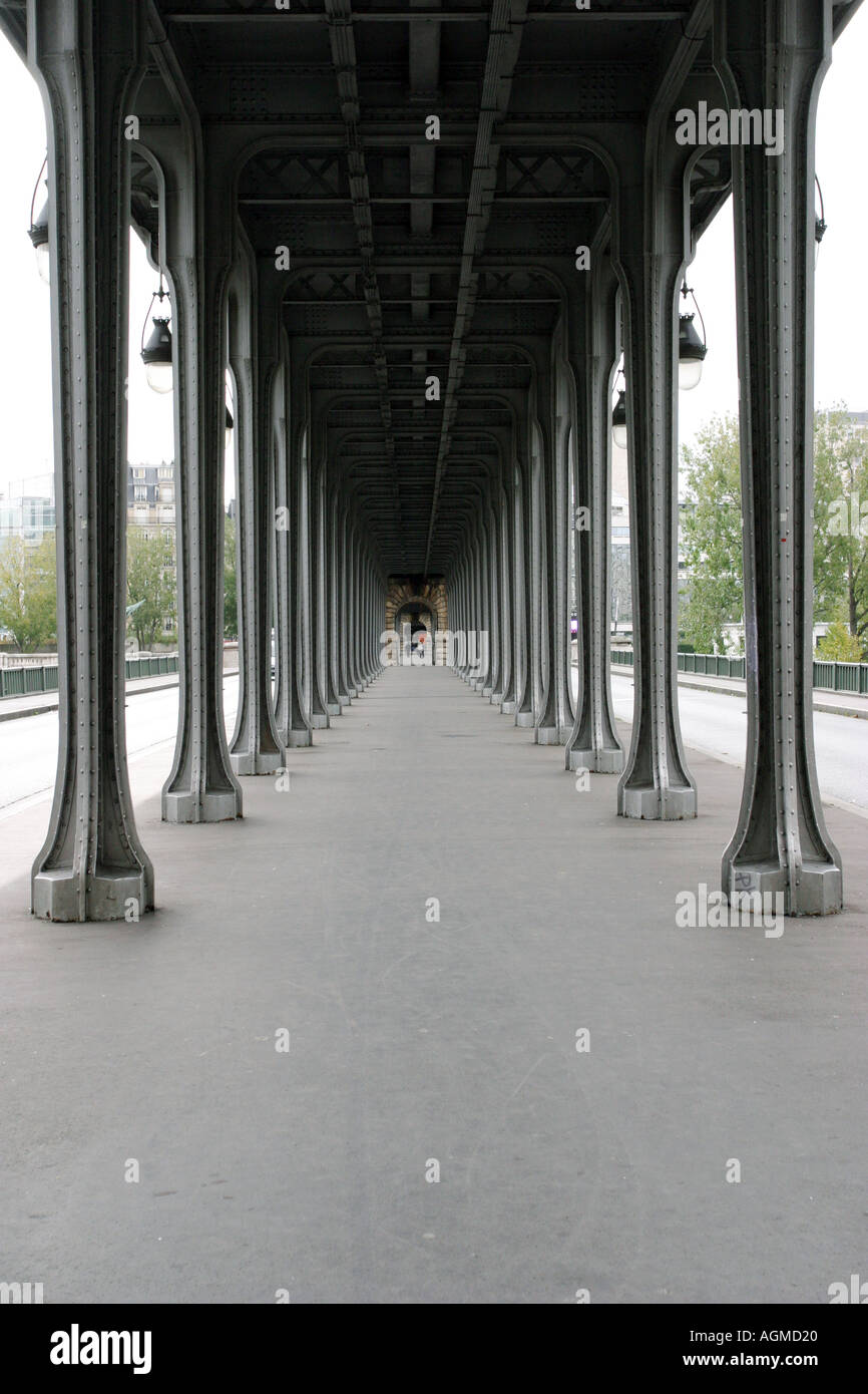 Under bridge way in paris Stock Photo Alamy