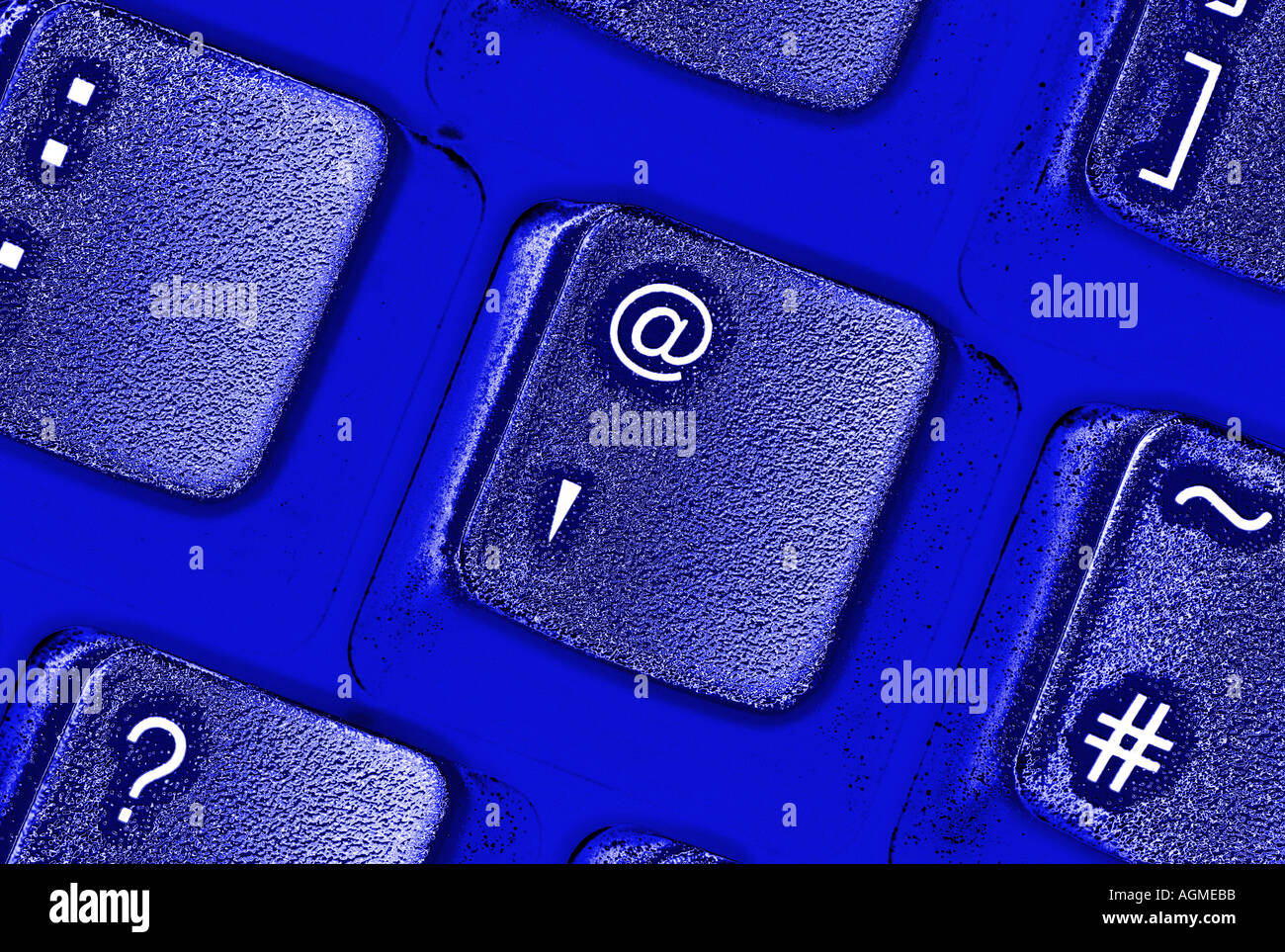 PC Keyboard Detail At key Blue Stock Photo - Alamy