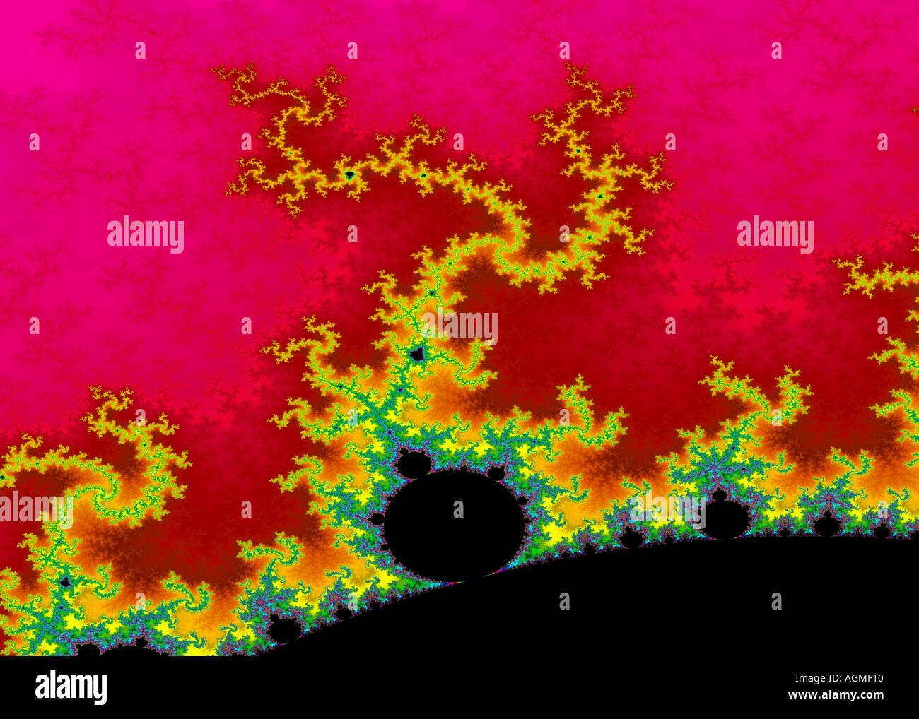 Representation of Mandelbrot Set Detail Stock Photo