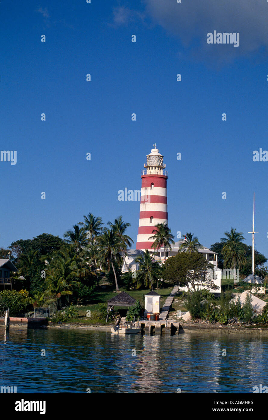 Bahamas Abaco Marsh Harbor lighthouse Stock Photo