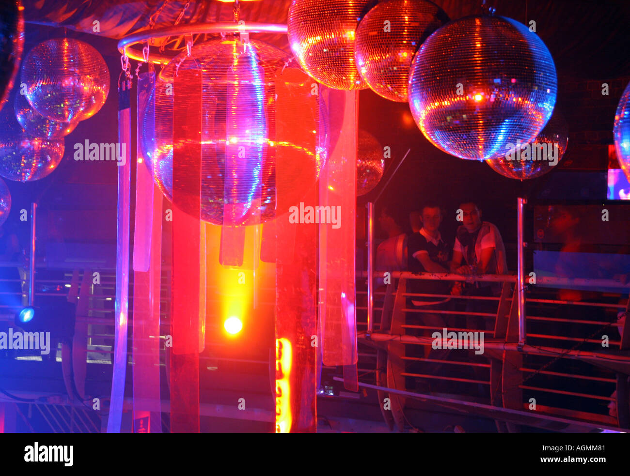balcony and mirror balls at world famous ministry of sound