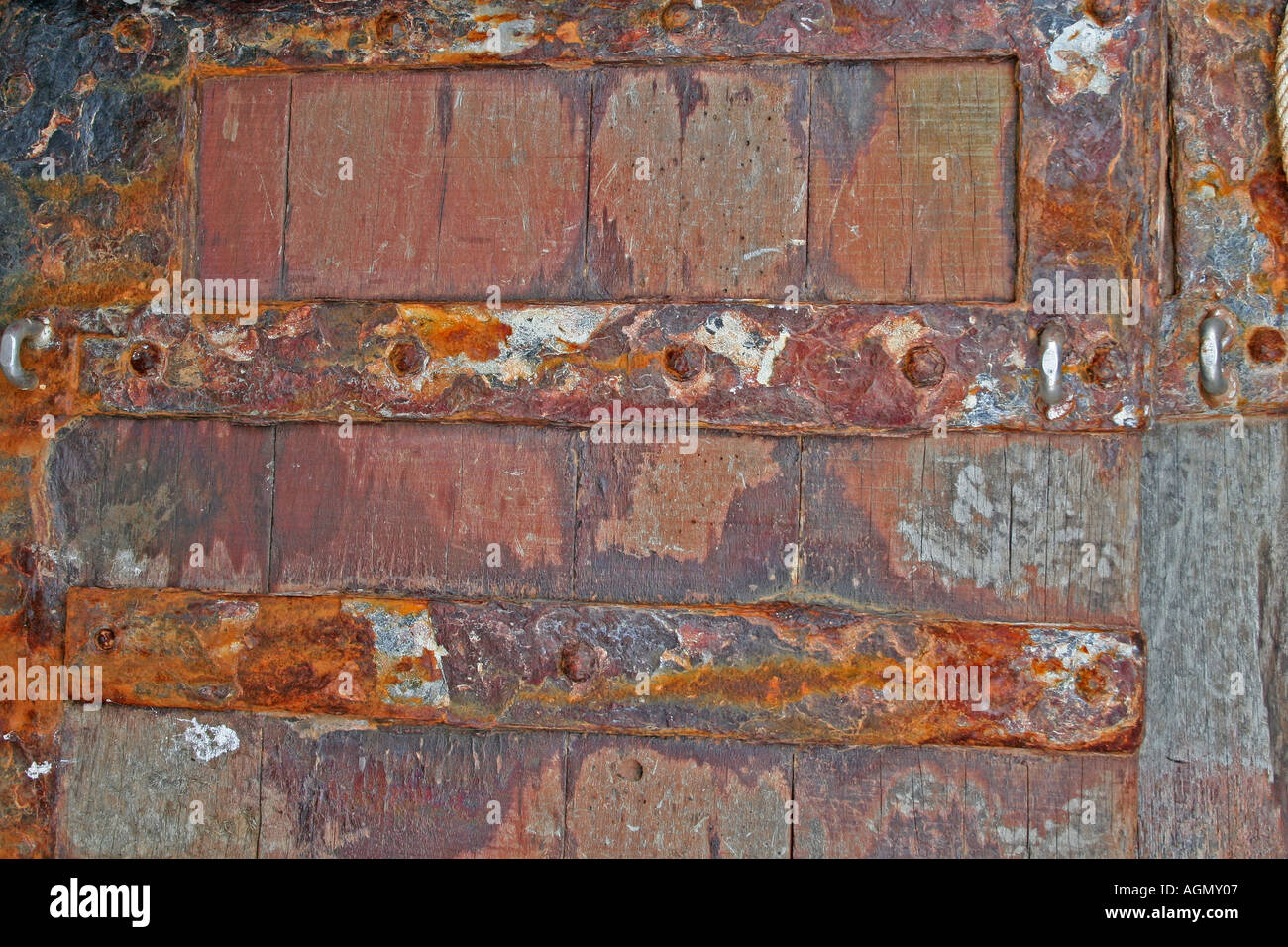 Rust on an iron door Stock Photo