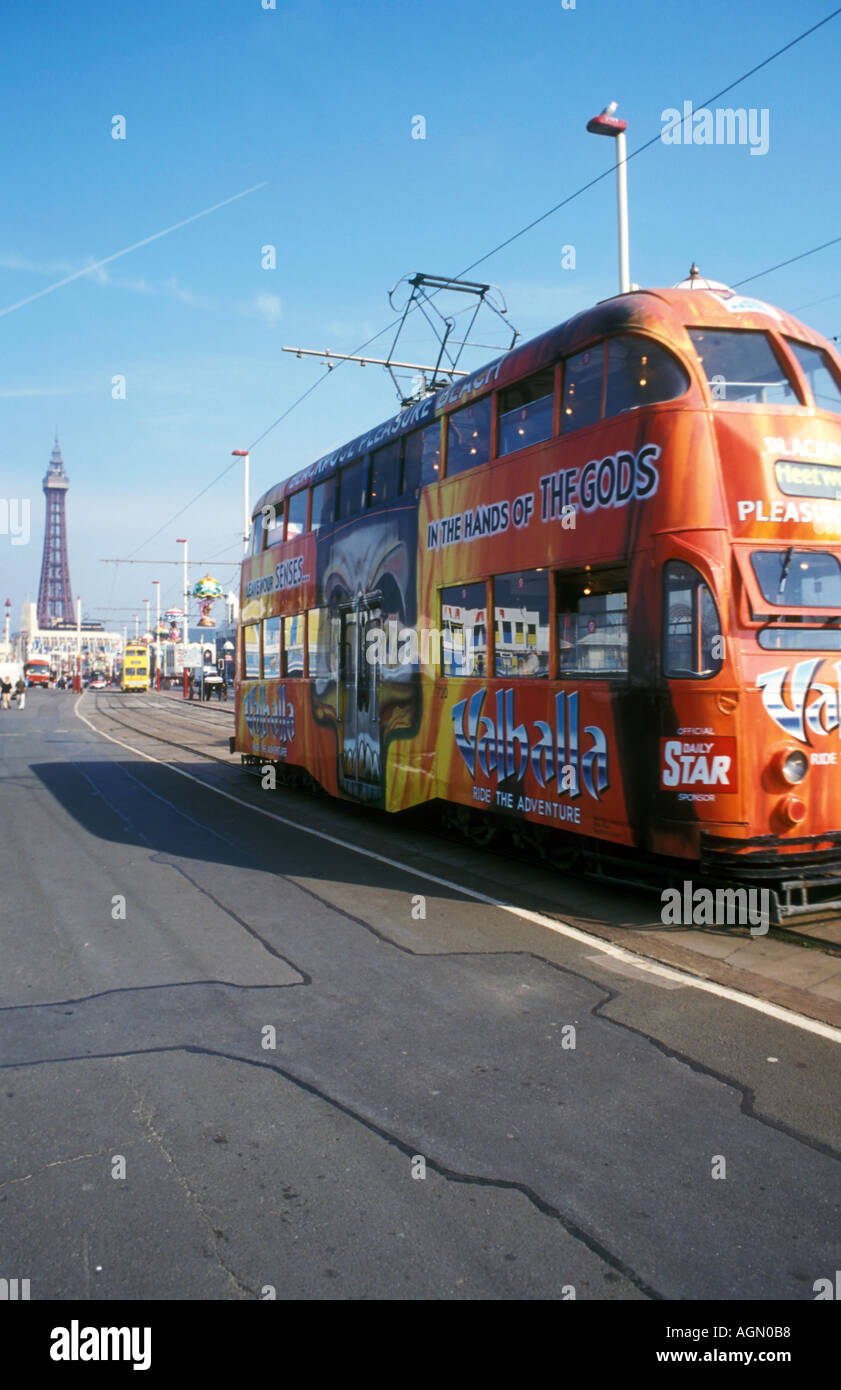 Trams in Blackpool, Lancashire Stock Photo Alamy