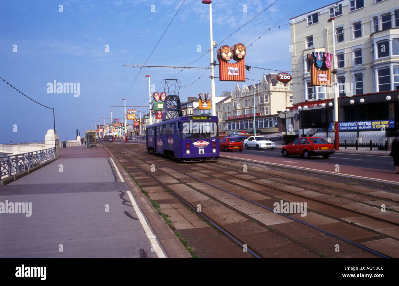 Trams in Blackpool, Lancashire Stock Photo Alamy
