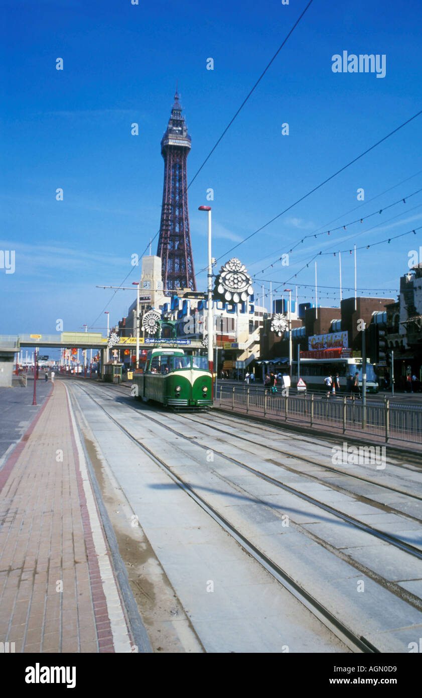 Trams in Blackpool, Lancashire Stock Photo Alamy