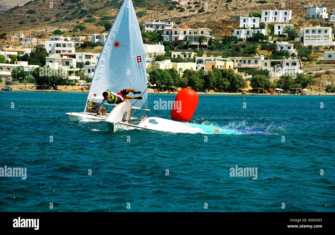 Sailing In Greece Stock Photo Alamy