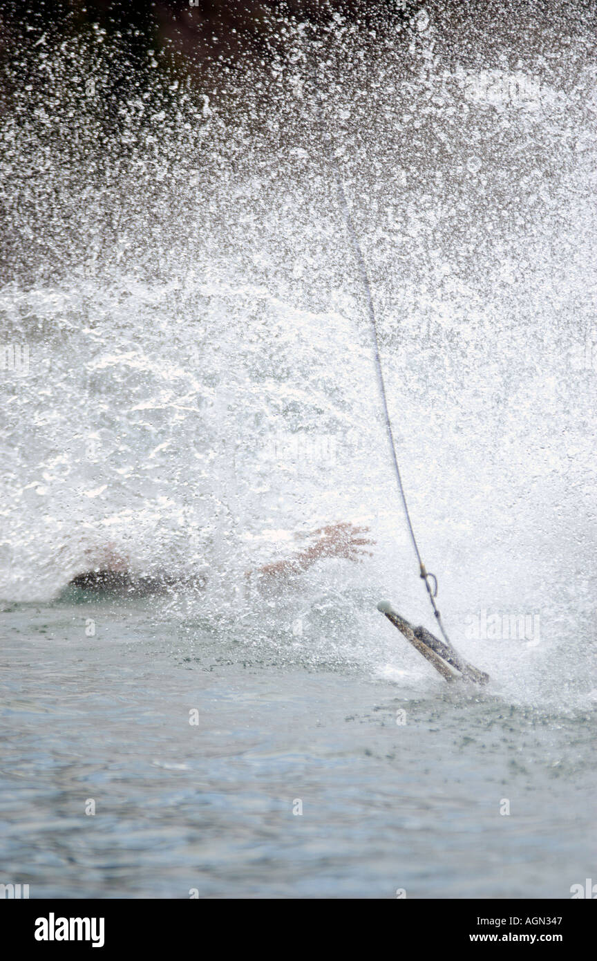 Crash on a wakeboard Stock Photo Alamy