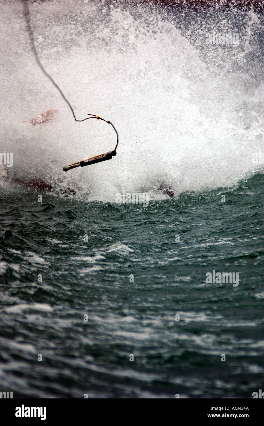 Crash on a wakeboard Stock Photo Alamy