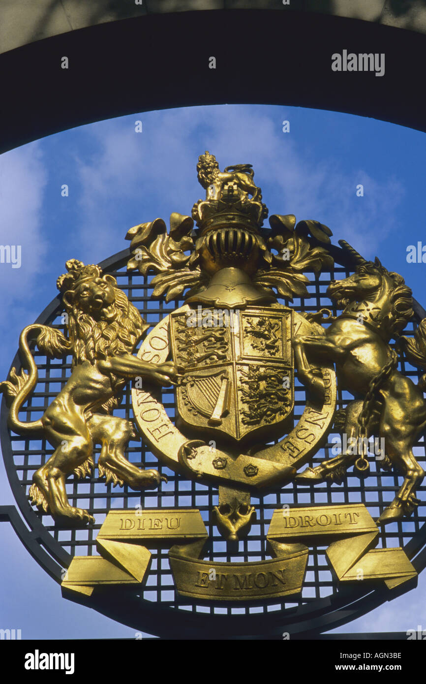 UK England London royal coat of arms Stock Photo