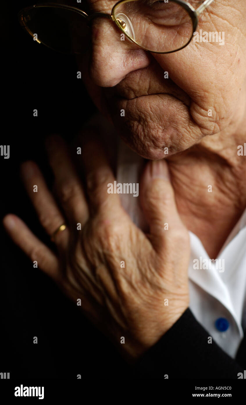 Portrait Of An Old Woman Aged Wrinkles Old Age Skin White Hair