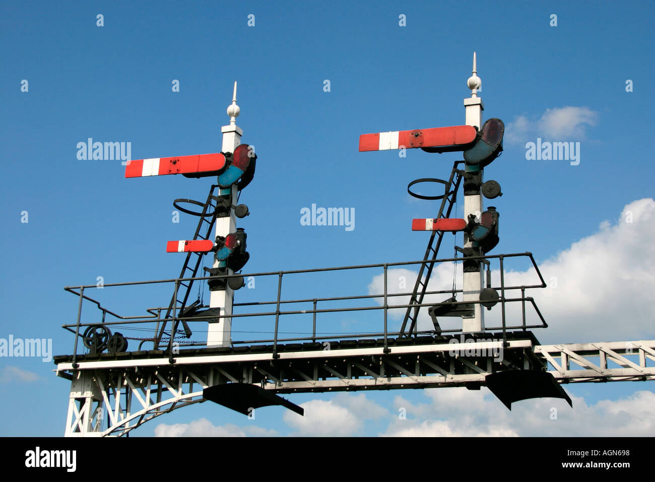 Railway Signals Stock Photo