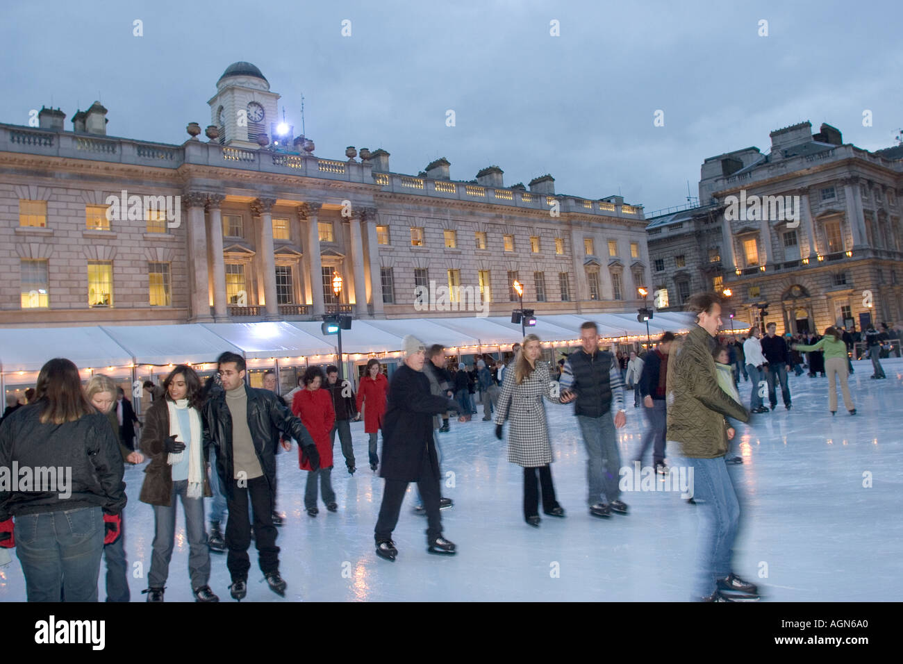 Winter ice skating at Somerset House London UK Stock Photo - Alamy