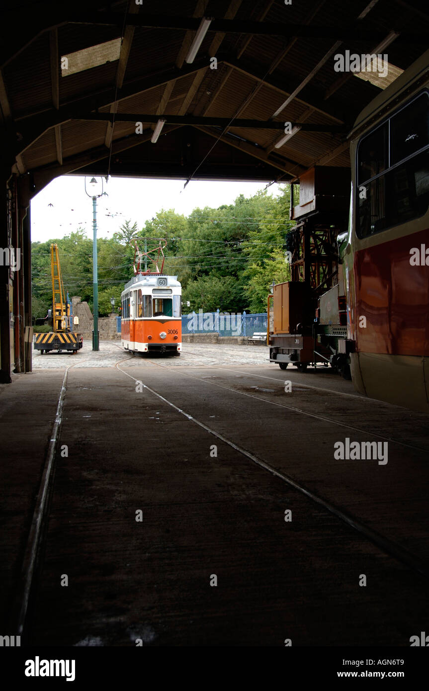 Tram Shed at Crich Stock Photo