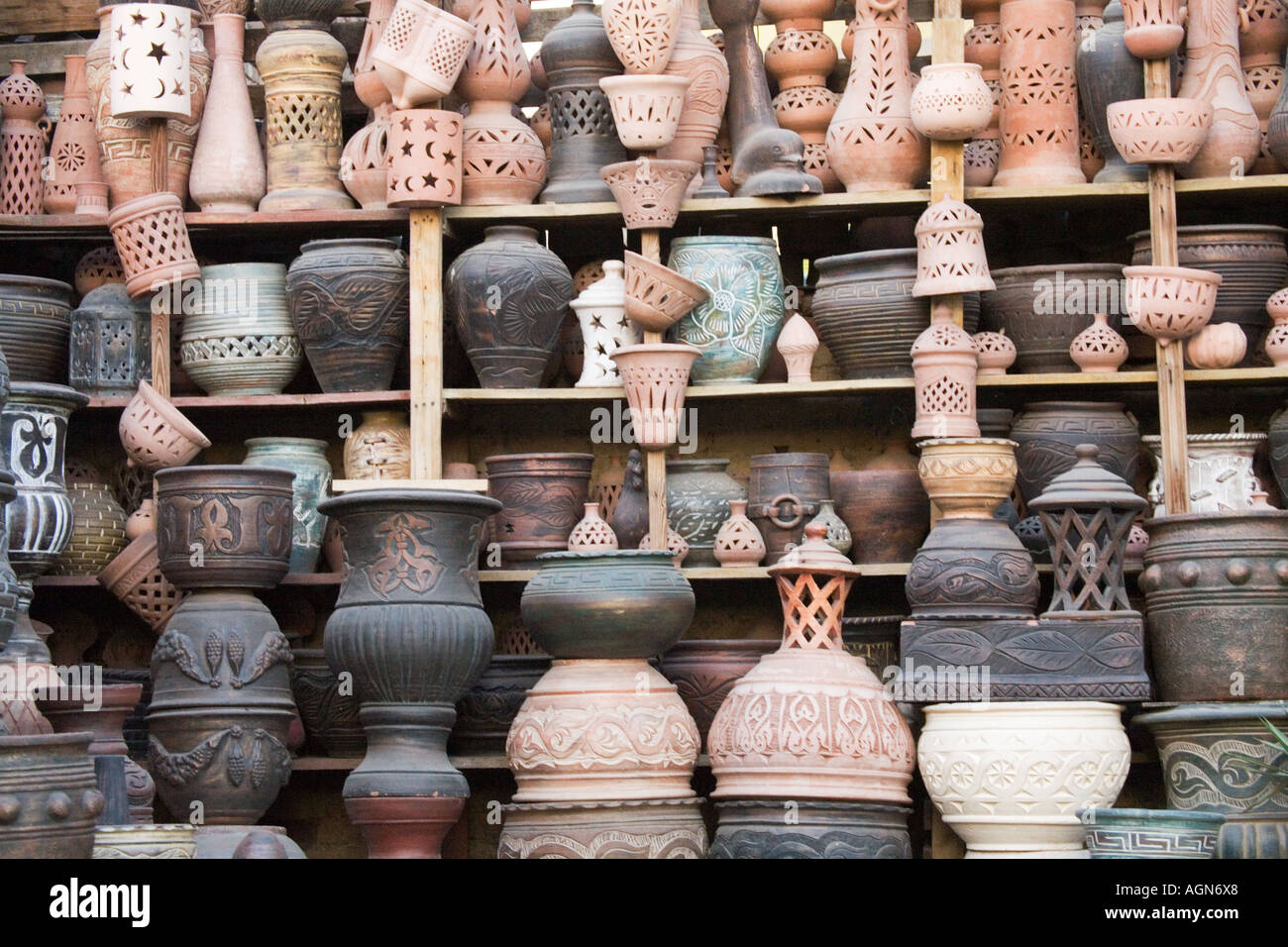 Pots Cairo Egypt Stock Photo Alamy