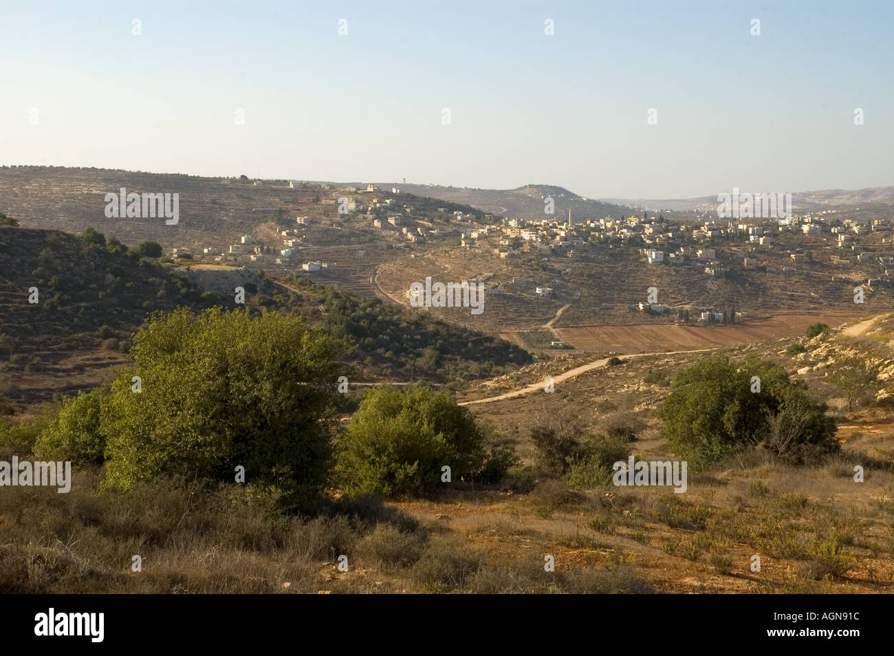 Israel West Bank Eli settlement view of typical west bank landscape ...