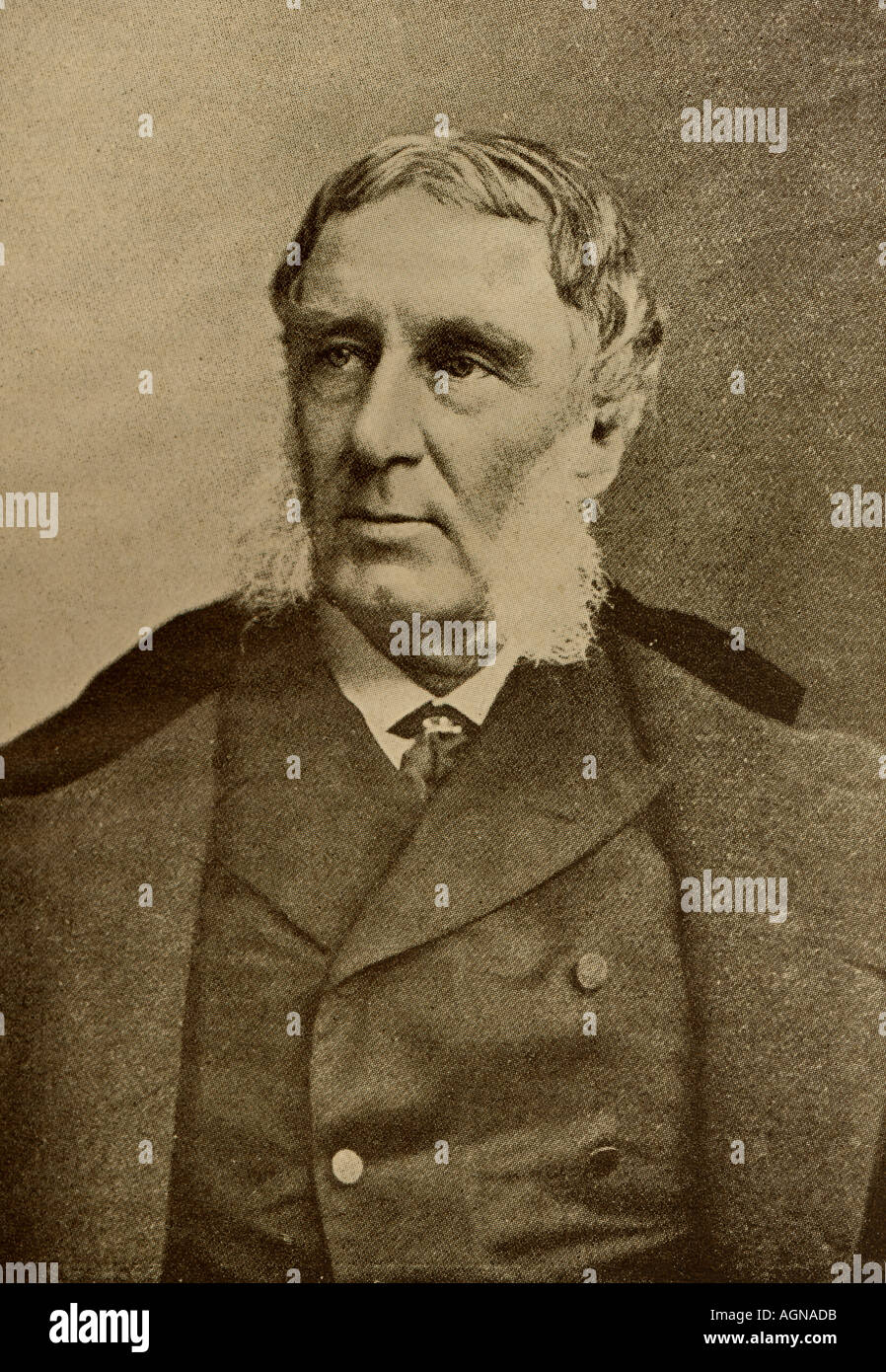 George William Curtis, 1824 - 1892. American writer, public speaker, editor and reformer. Stock Photo