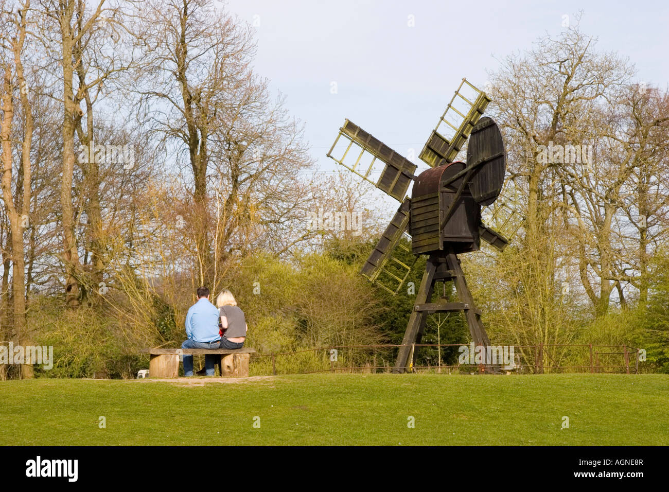 Wind driven water pump Stock Photo - Alamy