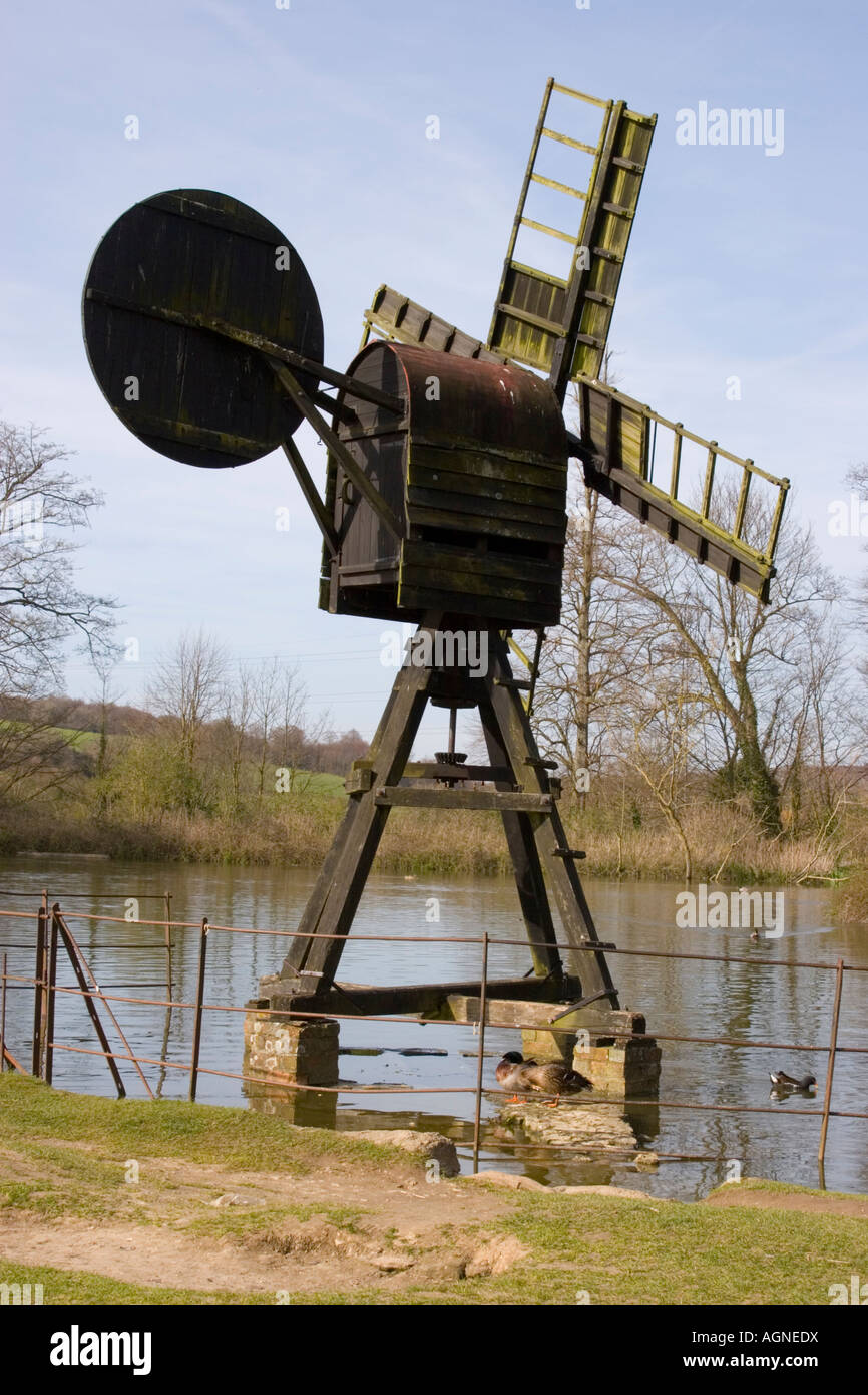 Wind driven water pump Stock Photo Alamy