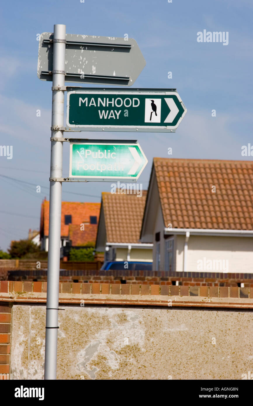 The Manhood Way coastal path signpost Stock Photo