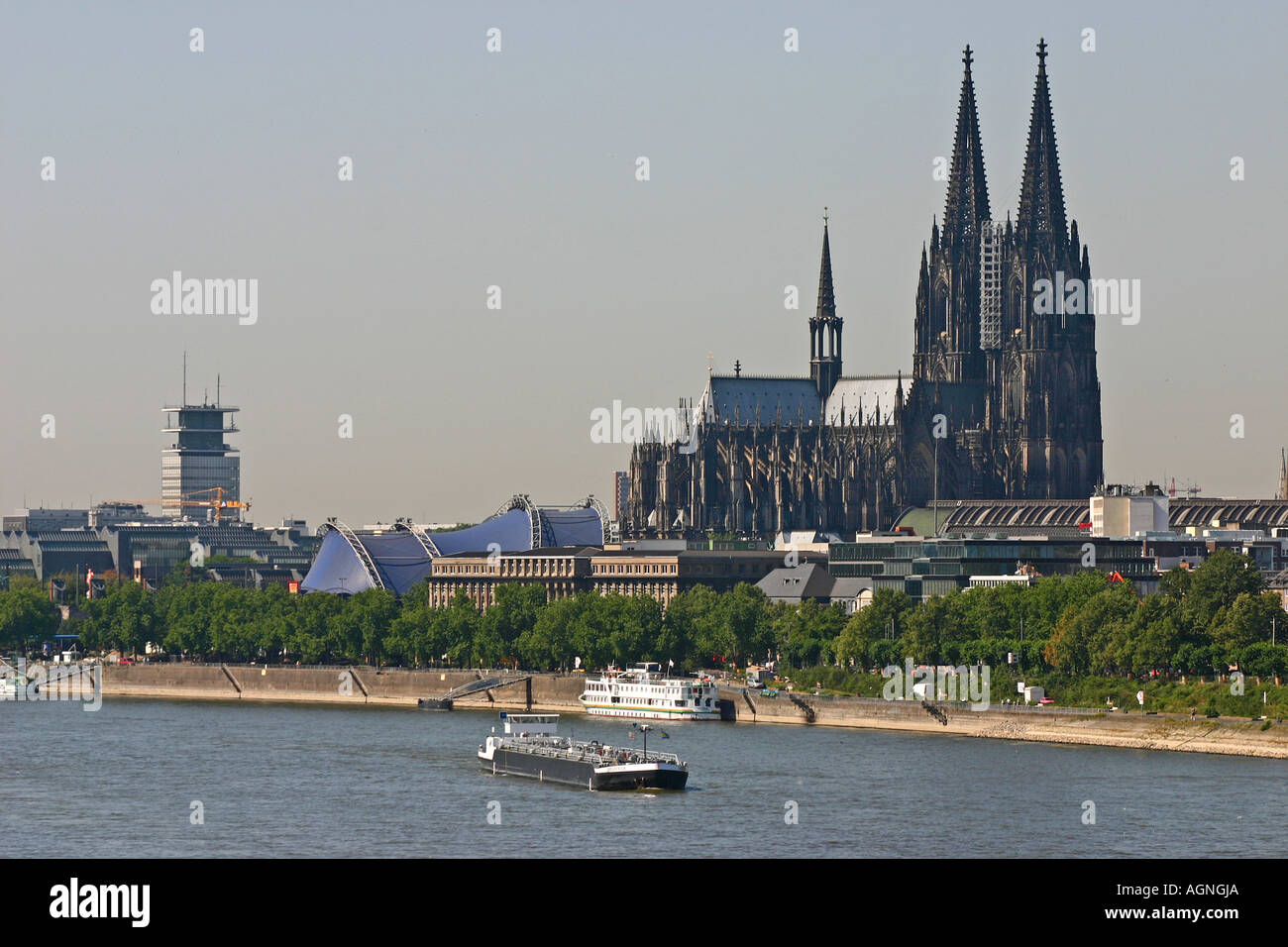 view from the north on the Cathedrale, Rhine, Cologne, Germany Stock Photo