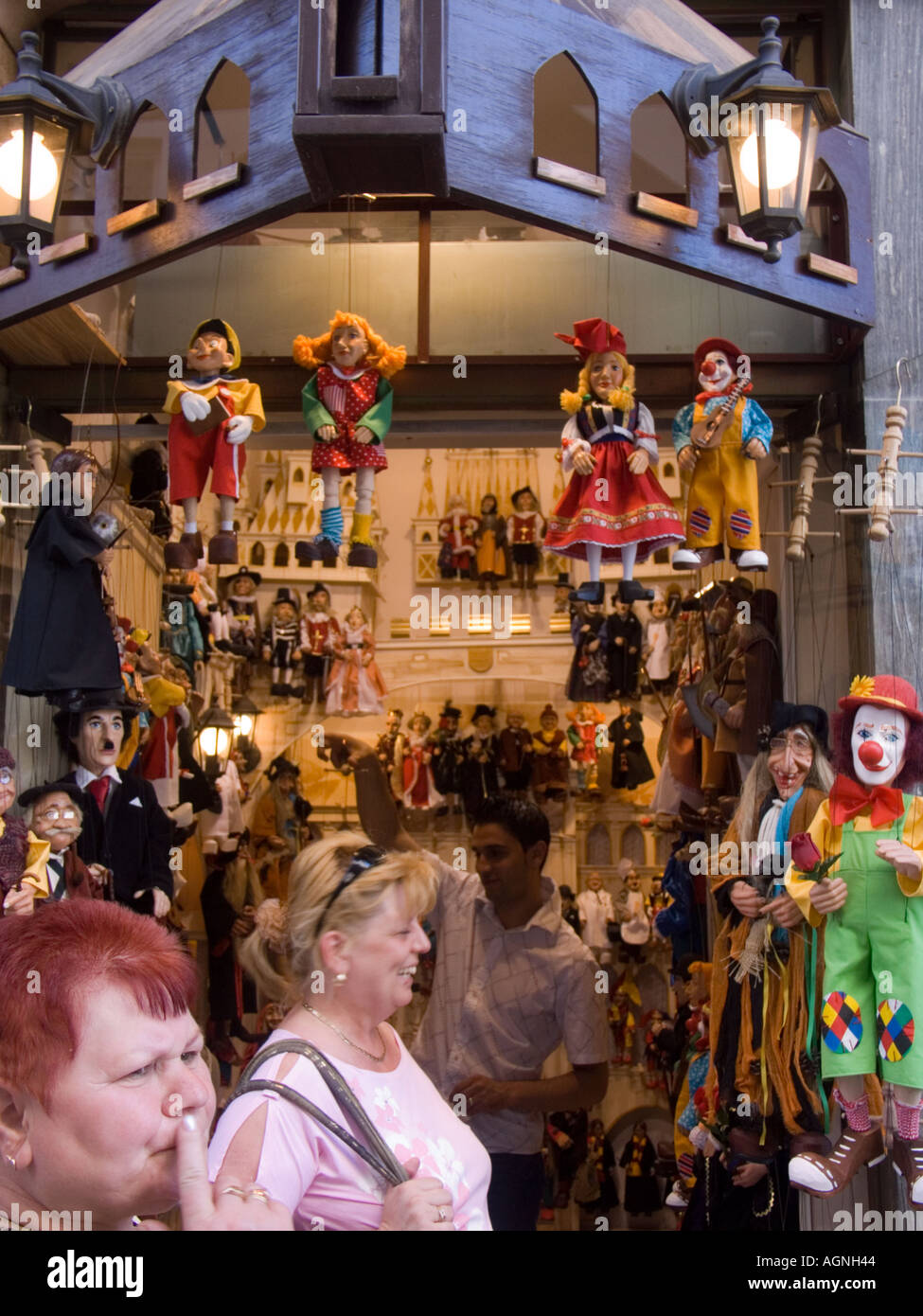 Wooden puppet shop in old Staromesta Prague Stock Photo Alamy