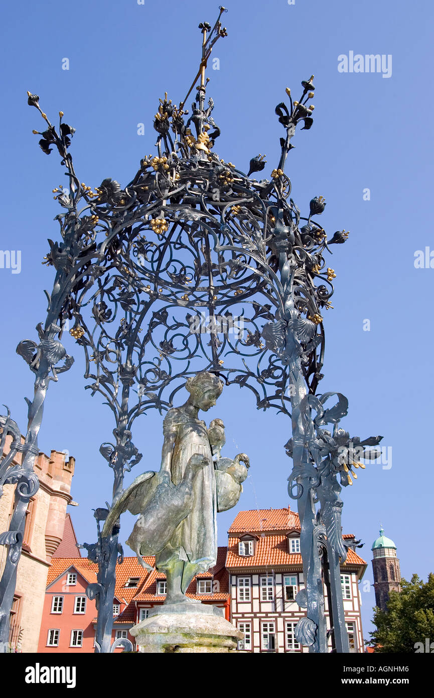 The famous Gaenseliesel-figure in Goettingen, Germany Stock Photo