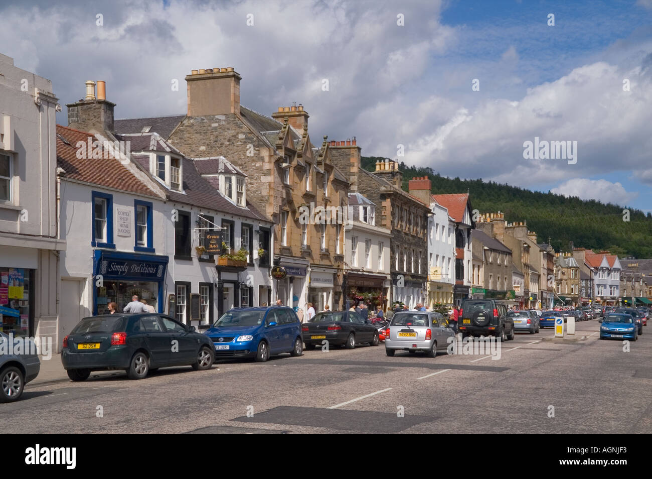 Peebles county town of Peeblesshire in the Scottish Borders UK old