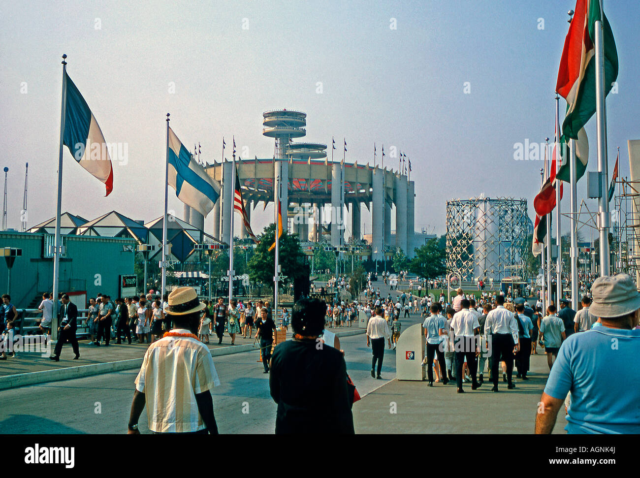 New York Pavilion at New York World's Fair 1964-1965 Stock Photo